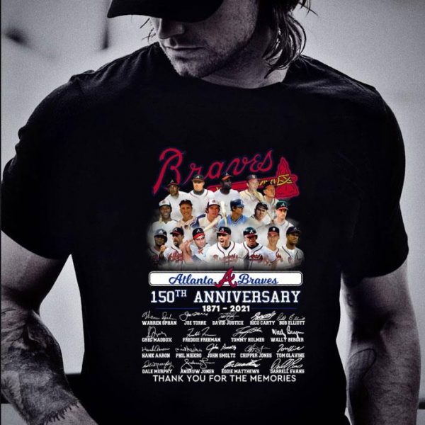 Official Atlanta Braves 150th Anniversary 1871-2021 Signatures shirt