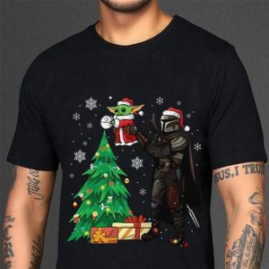 Premium Star Wars Mandalorian and Baby Yoda Christmas 2020 shirt 2