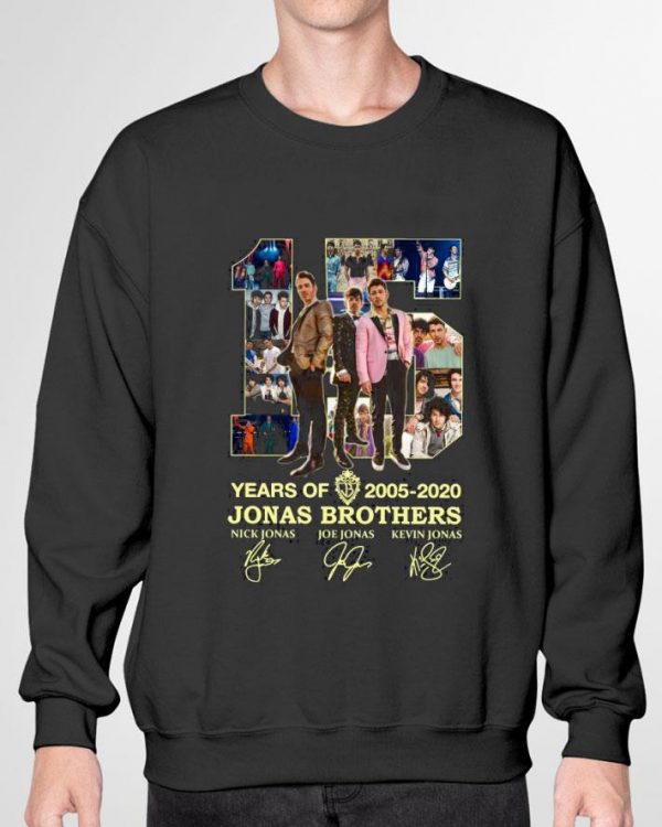 15 Years Of 2005-2020 Jonas Brothers Signatures Nick Jonas shirt