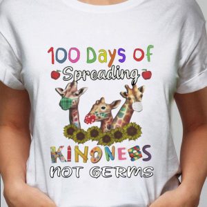 Original 100th Day Of Of Spreading Kindness Not Germs Coronavirus shirt 1