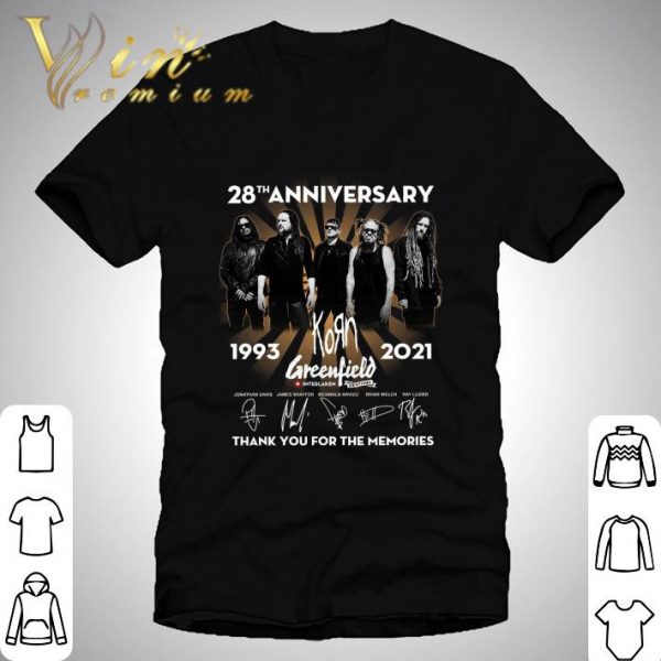 28th Anniversary 1993-2021 Korn Greenfield Festival Signatures shirt