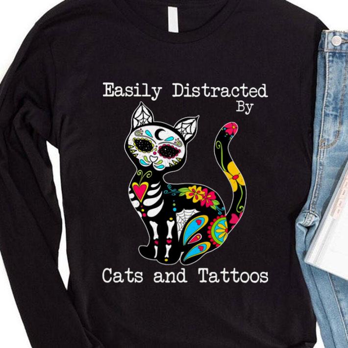 ee0a769d hot tattoo cat easily distracted by cats and tattoos shirt 4 - Hot Tattoo Cat Easily Distracted By Cats And Tattoos shirt