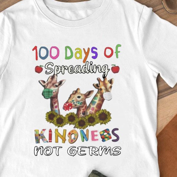 Original 100th Day Of Of Spreading Kindness Not Germs Coronavirus shirt
