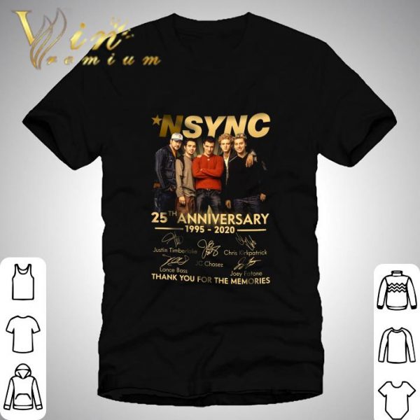 NSYNC 25th anniversary 1995-2020 Signatures JC Chasez shirt