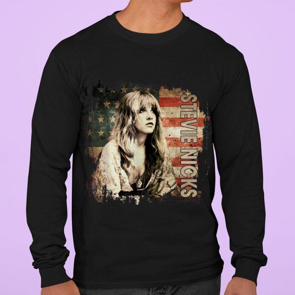 Funny Vintage Stevie Tees Nicks Gift Christmas Retro Flag American shirt