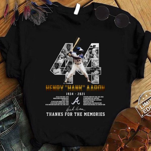 44 Henry Hank Aaron 1934-2021 Milwaukee Braves Signature shirt