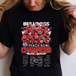 Best Peach Bowl Champions Georgia Bulldogs Signatures shirt 1