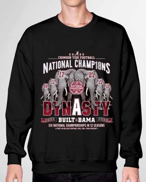 2020 Alabama Crimson Tide Football National Champ18ns Dynasty Built by Bama shirt