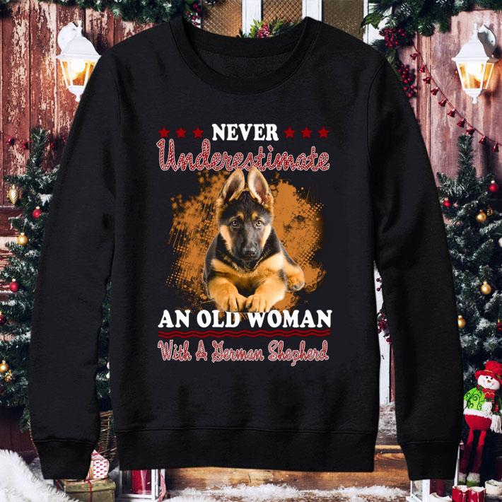 Premium Never Underestimate An Old Woman With A German Shepherd shirt 1e7ee640 premium never underestimate an old woman with a german shepherd shirt 4 - Premium Never Underestimate An Old Woman With A German Shepherd shirt