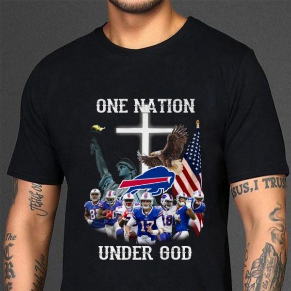 Awesome Buffalo Bills One Nation Under God American Flag shirt