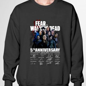Original Fear The Walking Dead 5th Anniversary 2015-2021 Signatures shirt 2
