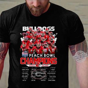 Best Peach Bowl Champions Georgia Bulldogs Signatures shirt 2