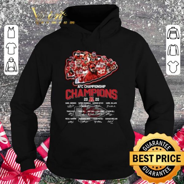 Best Kansas City Chiefs Champions Signatures AFC Championship 2020 shirt