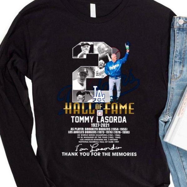 No. 2 Tommy Lasorda Dodgers Hall Of Fame 1927-2021 Thank Memories shirt