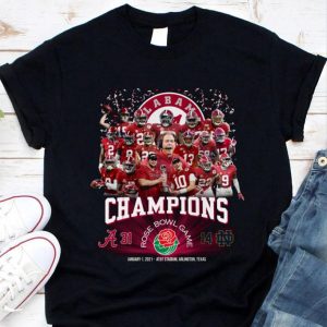 Champions Alabama Crimson Tide 31-14 Notre Dame Rose Bowl Game shirt