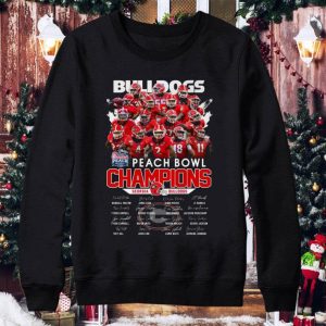 Best Peach Bowl Champions Georgia Bulldogs Signatures shirt 3