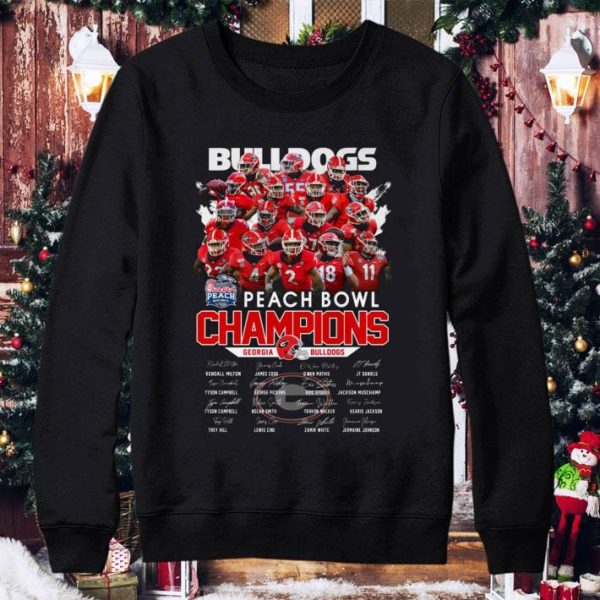 Best Peach Bowl Champions Georgia Bulldogs Signatures shirt