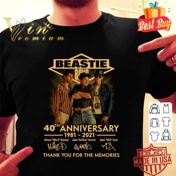 Hot Beastie Boys Band 40th Anniversary 1981-2021 Signatures shirt