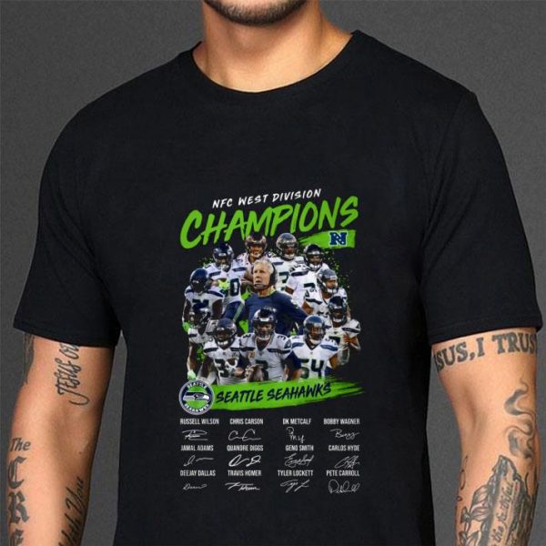 NFC West Division Champions Seattle Seahawks Signatures shirt