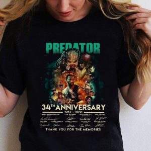 All character Predator 34th Anniversary 1987-2021 Signatures shirt 1