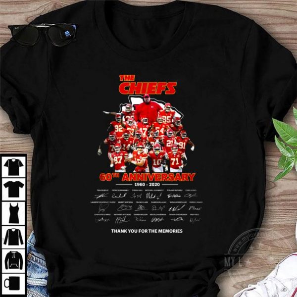 Premium The Chiefs 60th Anniversary 1960-2020 Thank You For The Memories shirt
