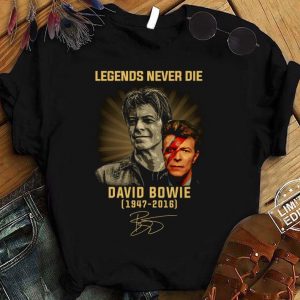 Hot  Legends Never Die David Bowie 1947-2016 Signed shirt