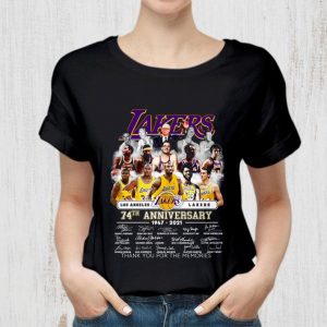 74th Anniversary 1947-2021 Team Los Angeles Lakers Signatures shirt