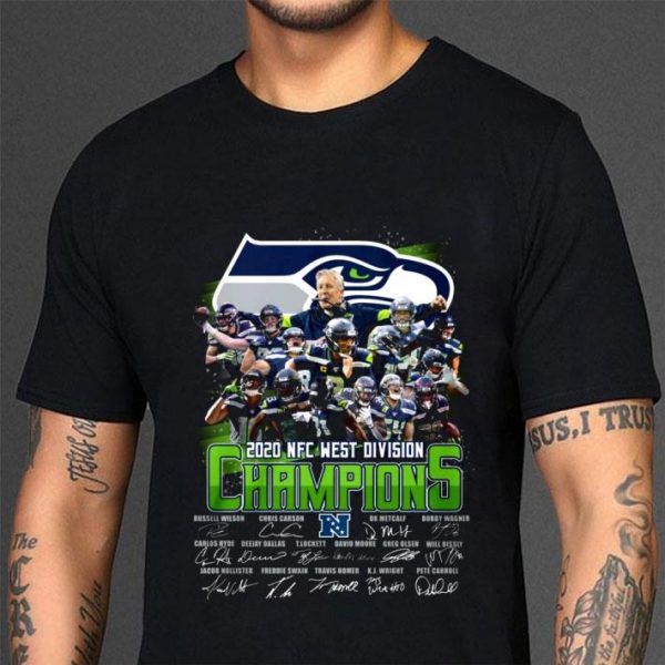 Seattle Seahawks Team Players 2020 NFC West Division Champions shirt