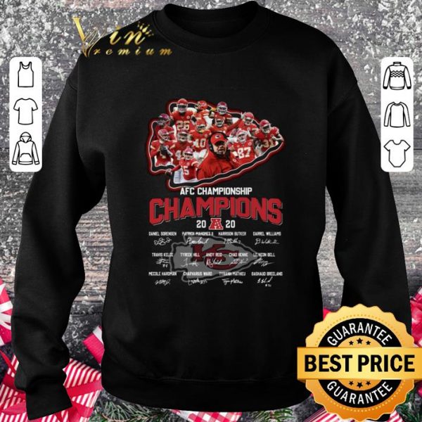 Best Kansas City Chiefs Champions Signatures AFC Championship 2020 shirt