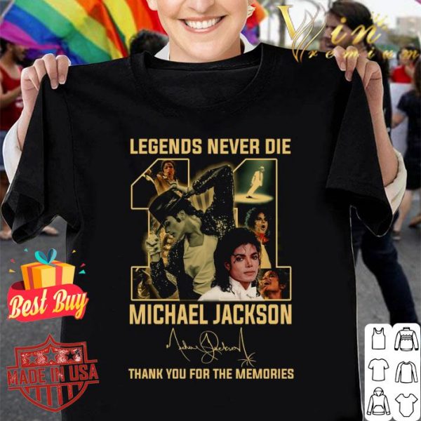 Best Legends Never Die 11 Years Michael Jackson Signed Thank Memories shirt