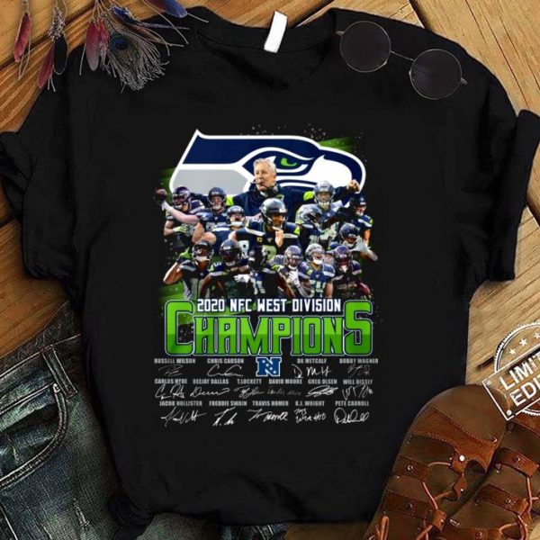Seattle Seahawks Team Players 2020 NFC West Division Champions shirt