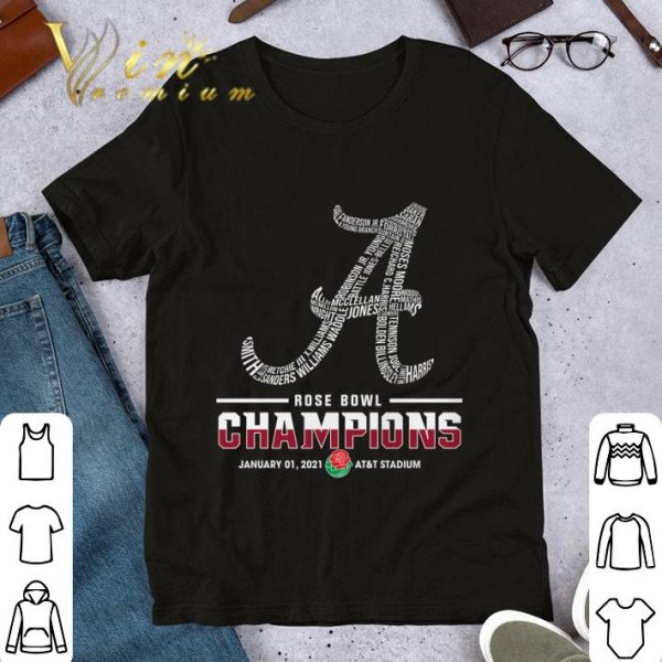 Official  Name Team Players Alabama Crimson Tide Rose Bowl Champions shirt