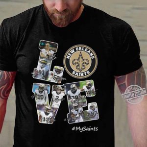 Premium New Orleans Saints Love My Saints Signatures shirt 2