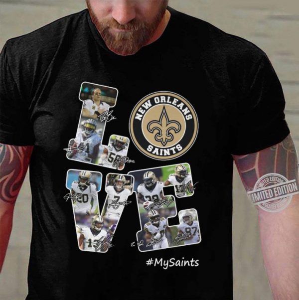 Premium New Orleans Saints Love My Saints Signatures shirt