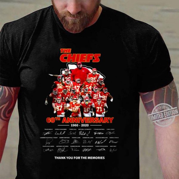 Premium The Chiefs 60th Anniversary 1960-2020 Thank You For The Memories shirt
