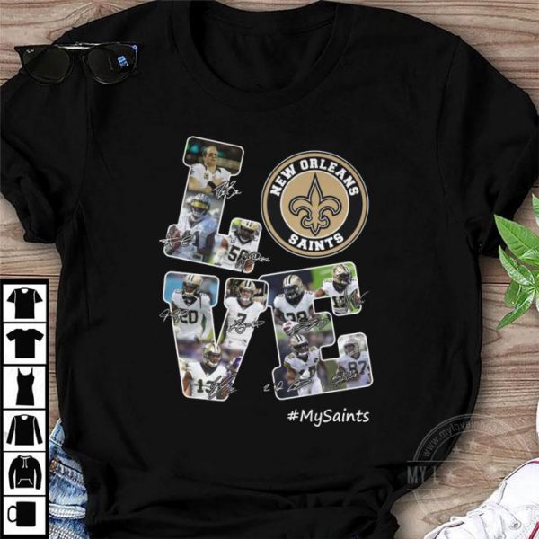 Premium New Orleans Saints Love My Saints Signatures shirt