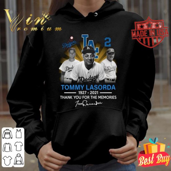 Official RIP Tommy Lasorda Dodgers 1927-2021 Thank You For The Memories shirt