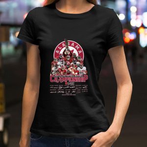 Official Alabama Crimson Tide 2021 College Football National Championship Playoff National Signatures shirt 1