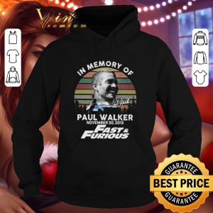 Vintage In Memory Of Paul Walker November 30 2013 Fast & Furious Signed shirt 3