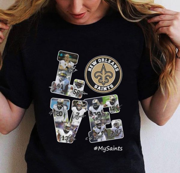 Premium New Orleans Saints Love My Saints Signatures shirt