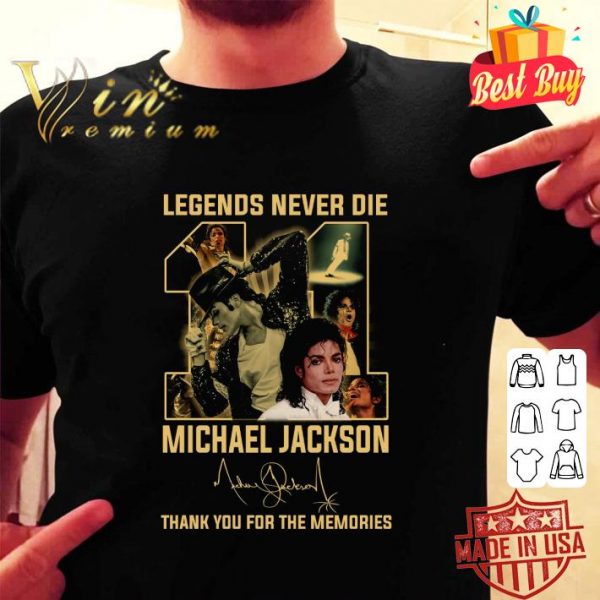 Best Legends Never Die 11 Years Michael Jackson Signed Thank Memories shirt