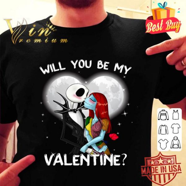 Original Jack Skellington Love Sally Will You Be My Valentine's day 2021 shirt