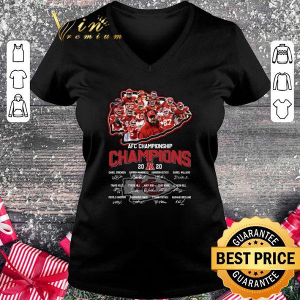Best Kansas City Chiefs Champions Signatures AFC Championship 2020 shirt