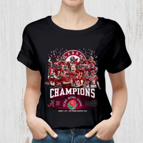 Champions Alabama Crimson Tide 31-14 Notre Dame Rose Bowl Game shirt