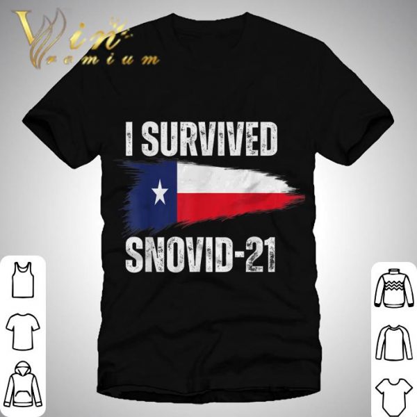 I Survived Snovid-21 Texas Proud Texans Vintage Retro T-Shirt