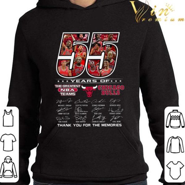 55 years of Chicago Bulls The Greatest NBA Teams signatures shirt