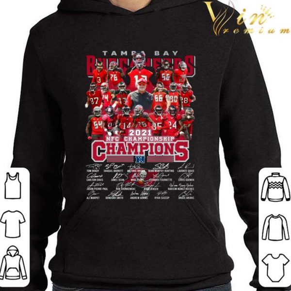 2021 NFL Team Tampa Bay Buccaneers NFC Championship Signatures Shirt