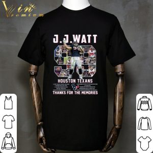 J.J. Watt No. 99 Houston Texas Signature Thank You For The Memories Shirt 1