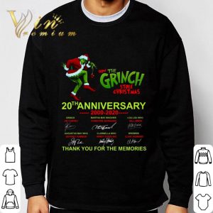 How The Grinch Stole Christmas 20th Anniversary 2000-2020 Signatures shirt 2