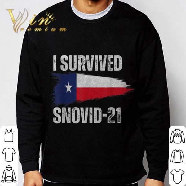 I Survived Snovid-21 Texas Proud Texans Vintage Retro T-Shirt
